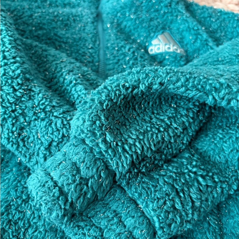 Adidas Kids Teal Fleece Jacket